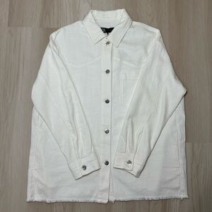 Zara Women’s White Button Down Shacket, Size Small